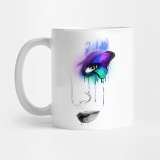 Colorful Butterfly Woman Mug